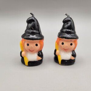 Vintage Witch Candles Halloween Decor Unburned